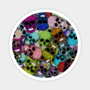 Colorful Multi-Skulls Magnet